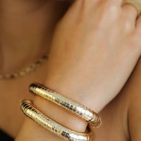 18k Liquid Gold Gold Plated Bracelet Set