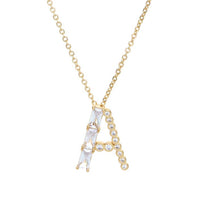 Mixed Crystal Initial Necklace