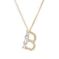 Mixed Crystal Initial Necklace