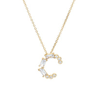 Mixed Crystal Initial Necklace