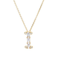 Mixed Crystal Initial Necklace