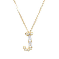 Mixed Crystal Initial Necklace