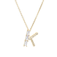 Mixed Crystal Initial Necklace