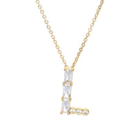 Mixed Crystal Initial Necklace