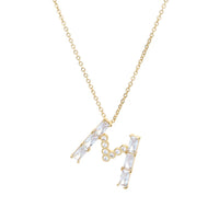 Mixed Crystal Initial Necklace