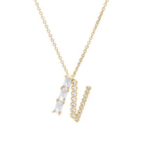 Mixed Crystal Initial Necklace