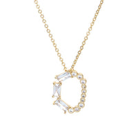 Mixed Crystal Initial Necklace