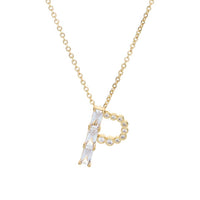 Mixed Crystal Initial Necklace