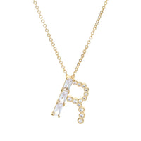 Mixed Crystal Initial Necklace