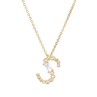 Mixed Crystal Initial Necklace