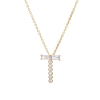 Mixed Crystal Initial Necklace