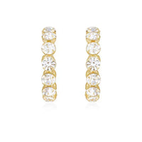 Crystal Warrior Hoop Earrings