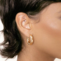 Small Thick Classic Hoops
