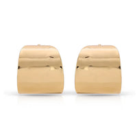 Hammered Cupped Hoop Earrings