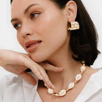 Hammered Cupped Hoop Earrings