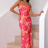 Starry Haze Midi Dress Pink