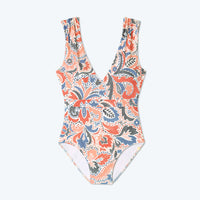 The Ruched Backflip - Bright Watercolor Paisley