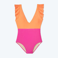The Ruffle Backflip - Hibiscus & Tangerine