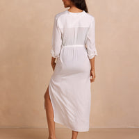 The Effortless Shirtdress Cover-Up - White Sand