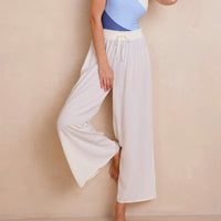 The Palazzo Pant With Ties - White Sand