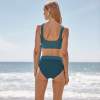 The Perfect Wrap Bikini Top - Bluestone & Mist