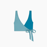 The Perfect Wrap Bikini Top - Bluestone & Mist