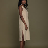 Reading Tea Leaves Dress in Neutral Beige