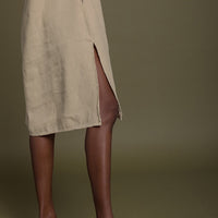 Reading Tea Leaves Dress in Neutral Beige