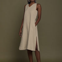 Reading Tea Leaves Dress in Neutral Beige