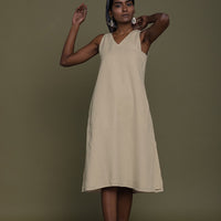 Reading Tea Leaves Dress in Neutral Beige