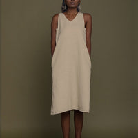 Reading Tea Leaves Dress in Neutral Beige