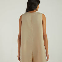 Romp and Play Romper In Neutral Beige