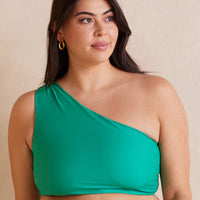 The Ruched Sidestroke Bikini Top - Seaglass