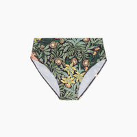 The Ruched High Leg High Rise Bottom - Bower in Seaglass & Watermelon