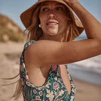 The Ruffle Backflip - Hyacinth in Sunburst & Teal