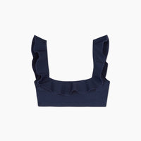 The Ruffle Seaway Square Neck Bikini Top - Deep Sea