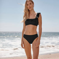 The Ruffle Seaway Square Neck Bikini Top - Sea Urchin