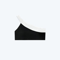 The Sidestroke Bikini Top - White Sand & Sea Urchin