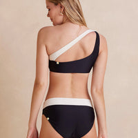The Sidestroke Bikini Top - White Sand & Sea Urchin