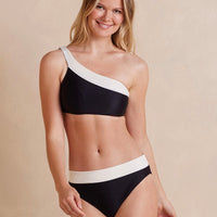The Sidestroke Bikini Top - White Sand & Sea Urchin