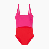The Canal Cutout One-Piece - Lava & Hibiscus