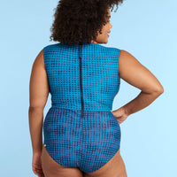 The Surf - Mixed Gingham in Calypso & Deep Sea