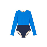 The Long Sleeve Surf - Azure & Deep Sea