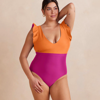 The Ruffle Backflip - Hibiscus & Tangerine