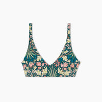 The Tide Scoop Neck Bikini Top - Hyacinth in Sunburst & Teal