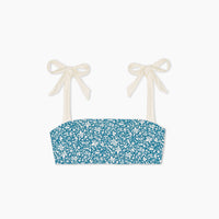 The Tie Oasis Bikini Top - Meadow Floral in Mist
