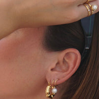 Cove Spiral Pearl Earring