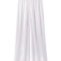 The Silky Luxe Palazzo Pants with Ties - Cloud White