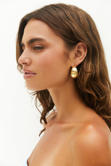 18K Gold Plated Spotlight Earrings Gold