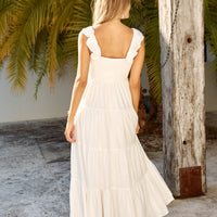 Blossoming Love Maxi Dress White
